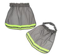 Hohopeti 2pcs Gray Mesh Reflective Hard Hat Liners with Neck Sun Shade Visor for Construction Workers, Breathable Bird’s Eye Fabric Neck Protector from Sun, Hard Hat Accessories