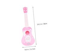Hohopeti 2pcs Guitar with Strings Educational Music Instrument for Early Development Cartoon Rabbit Design Bright Colors Easy to Hold Indoor Outdoor Play