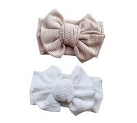 Hohopeti 2Pcs Hair Bow Headbands with Large Bows Adorable Hair Accessories for Newborn for Festivals and Special Moments Comfortable Stretch Design Bright Colors