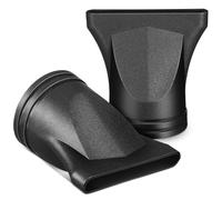 Hohopeti 2pcs Hair Dryer Nozzle Attachment Durable Plastic Concentrator for Focused Styling and Targeted Airflow Black Salon Hairdryer Accessory Fits Diameter for Curly Hair Blowdry