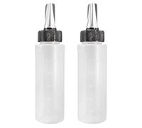 Hohopeti 2PCS Hairdressing Scale Applicator Bottles with Graduated Measurement, Portable Empty Applicator Bottles for Hair Rinsing and Dry Cleaning, Anti-Leak Design for Salon and Home Use