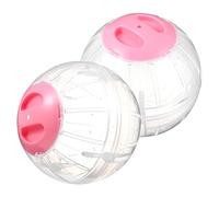 Hohopeti 2Pcs Hamster Exercise Balls Pet Workout Running Balls for Small Animals Gerbils Mice Safe Plastic Material Portable and Easy to Carry