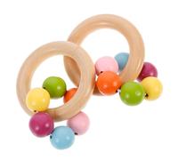 Hohopeti 2pcs Hand Rattles Shakers for Small Hands Soothing Sensory for Crib Stroller and Car Seat Use