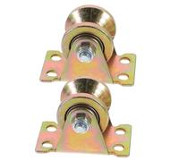 Hohopeti 2pcs Heavy Duty Track Pulley Wheel Small Silent Single Rope Lifting Block for Wall Ceiling Mount DIY Industrial Construction Use
