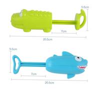 Hohopeti 2Pcs High Pressure Shark and Water Guns Plastic Pull-type Booster Summer Beach and Pool for Adults and Outdoor Splash Play
