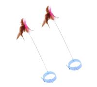 Hohopeti 2pcs Interactive Cat Collar Toy Cute Stick Design for Indoor Cats Safe Material Engaging Play
