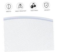 Hohopeti 2pcs Iron Food Protective Covers with Smooth Edges Dustproof Kitchen Meal Covers for Food Safety and Fly Prevention White Mesh Domes for Home Use