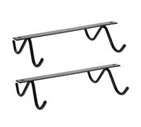 Hohopeti 2pcs Iron Under Cabinet Mug Hook Rack Nonslip Mugs Drying Holder Kitchen Organizer for Cups Spatula Spoons Storage Hanging Rack for Home Kitchen