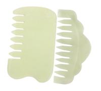 Hohopeti 2Pcs Jade Comb Scraping Massage Comb 3.54X1.77X0.39In Release Muscle Tension Tighten The Skin for Female Relatives and Mothers