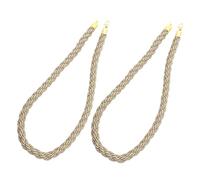 Hohopeti 2pcs Jute Crowd Control Rope Barriers with Zinc Alloy Hooks Wear-resistant Queue Barrier Replacement for Banks Hotels Airports and Exhibitions Safety Management