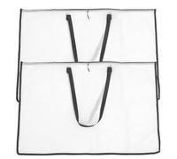 Hohopeti 2pcs Large Art Portfolio Case Poster Storage Bag Easy Identification Sorting Material Handheld Design