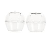 Hohopeti 2Pcs Large Hamster Bath Sand Container Small Pet Bathing Bathroom for Hamsters and Gold Suitable for Indoor Sand Bathing