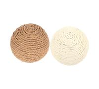 Hohopeti 2pcs Large Jute Rope Cat Scratcher Interactive Cat Toys for and Exercise Natural Material for Kittens
