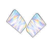 Hohopeti 2pcs Magnetic Car Sunshade Driver Side Window Shade with Opaque Titanium Silver Reflective Fabric Easy Install Privacy Curtain for Side Windows UV Blocking Automotive Sunshades