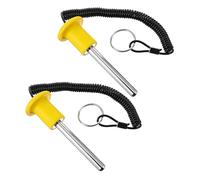 Hohopeti 2pcs Magnetic Weight Stack Pin with Yellow Visual Safety Cue Heavy Duty Steel Equipment Safety Pin for Weight Benches and Gym Machines for Stable Load Performance