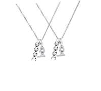 Hohopeti 2pcs Microscope Necklace with Dna Double Helix Pendant, Alloy Gene Design Jewelry for Graduation and Science Enthusiasts, Creative Pendant Necklace