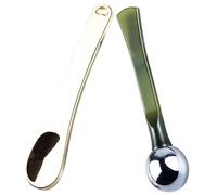 Hohopeti 2pcs Mini Cosmetic Spatulas for Face Cream and Eye Cream Application Safe Plastic Makeup Spoons for Even Skincare Product Spreading Suitable for Various Bottle and Facial Masks