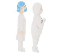 Hohopeti 2pcs Miniature Doctor Figurines Compact Sand Table People Models Role-playing for Micro Landscaping Decor