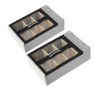 Hohopeti 2pcs Miniature Dollhouse Refrigerator Double Door Fridge for Role-playing Kitchen and Supermarket Scenes Portable Mini Fridge for Creative Play