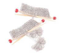 Hohopeti 2Pcs Miniature Knitting Sweater Models for Dollhouse, Grey Decorative Knitting Sweater Ornaments, Miniature Model Accessories for Doll Home Décor