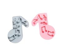 Hohopeti 2Pcs Musical Note Silicone Cake Baking Molds Heat-Resistant Food Grade Chocolate Moulds for Oven Microwave and Freezer DIY Candy Ice Tray Random Color
