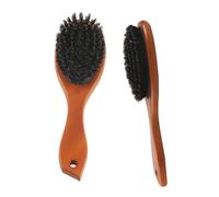 Hohopeti 2pcs Natural Bristle Hair Brushes with Handles Curved Scalp Massage Combs for Curly and Tangled Hair Lightweight Portable for Men and Women
