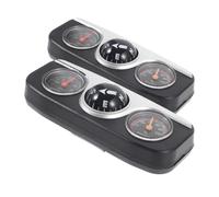 Hohopeti 2pcs One Car Compass with Thermometer and Hygrometer Multi Functional Dashboard Mount for Automotive Use Elegant Design for Interior Decoration