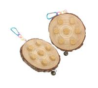Hohopeti 2pcs Parrot Chew Toy Natural Wood Cage Hanging Toy for Birds Chewing and Foraging Plaything for Parrots Cockatiels and Budgies Easy to Install