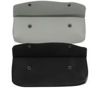 Hohopeti 2pcs Pencil Cases and Travel Makeup Brush Organizer Bags, Rectangular Pu Leather Pouches for Women, Portable Cosmetic Storage with Lipstick Holder, Black and Grey