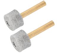Hohopeti 2pcs Pet Nail Grinding Heads Dog Cat Nail Polisher Replacement Bits with Hollow Diamond Grit 31.84mm x 12.60mm for Grooming