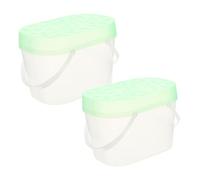 Hohopeti 2pcs Pet Outdoor Cage Hamster Turtle Travel Box Reptile Containers Carrying Case