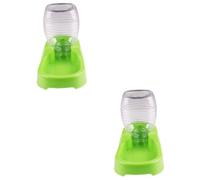 Hohopeti 2pcs Pet Water Feeder Bowl Creative Automatic Drinking Dish for Dogs and Puppies Safe Smooth Design Green for Home and Pet Shops