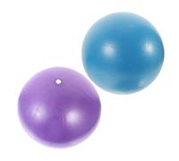 Hohopeti 2pcs Pilates Ball with Pump PVC Yoga and Fitness Core Trainer for Balance Strength Muscle Conditioning Home Gym Exercise Indoor All-weather Use Purple and Blue