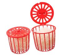 Hohopeti 2pcs Plastic Bird Nesting Box with Jute Parrot Hatching Nesting Material for Doves Pigeons Budgies Breeding and Egg Protection