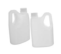 Hohopeti 2pcs Plastic Juice Storage Jugs with Ergonomic Handle Leak Bottles for Kitchen Syrup Honey and Beverage Storage
