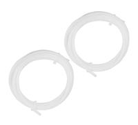 Hohopeti 2pcs PTFE Feeding Tube for 3D Printer, 2m White Milky Remote Filament Feeding Hose, 2x4mm Diameter PTFE Tubing Compatible 1.75mm Filament Extruder