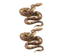 Hohopeti 2pcs Realistic Faux Snake Models for Educational Science Play Creative PVC Reptile Figurines for Wildlife Learning Safe Interactive for Halloween and Nature Exploration
