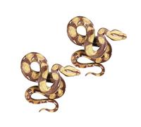 Hohopeti 2pcs Realistic Snake PVC Reptile Figures for Educational Science Model Safe Prank Animal Figurines for Home School Museum Interactive Learning
