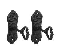 Hohopeti 2Pcs Rustic Wall Key Holder Cast Iron Wall Mount Hooks Retro Key Hanger for Kitchen Entryway, Metal Rack Organizer for Door Back & Entraway