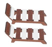 Hohopeti 2pcs Scale Miniature Beach Chair Authentic Sunbathing Lounge for Dollhouse Decor Lightweight Patio Furniture for Mini Craft Displays and Garden Party Accessories