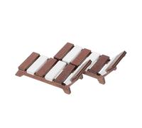 Hohopeti 2pcs Scale Miniature Dollhouse Beach Chairs Lounge Deck Chairs for Dollhouse Furniture Realistic Patio Poolside Ornaments Portable Summer Holiday Micro Landscape Accessories