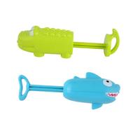 Hohopeti 2Pcs Shark and Water Guns Adult Beach High Pressure Pull-type Booster Summer Swimming Pool Outdoor Water Shooter