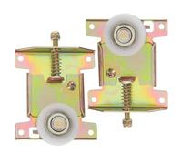 Hohopeti 2pcs Sliding Door Rollers Replacement with Concave Wheel for Wardrobe Closet Sliding Doors Cabinet Pulley Furniture Roller Set Track