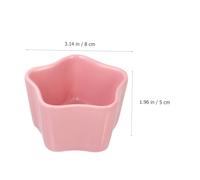 Hohopeti 2pcs Small Star-shaped Ceramic Pet Feeding Bowls Non-tip Hamster Rabbit Food and Water Dish Smooth Surface Bowls for Small Animals