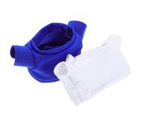 Hohopeti 2pcs Soft Plush Bear T-shirts for Stuffed Animals Comfortable Replacement Doll Clothes with White Thick and Blue Tee for Collectors