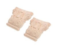 Hohopeti 2pcs Solid Wood Roman Column Corbels European Style Decorative Wall Brackets for Villa and Club Decoration Stable Support with Artistic Flair Trim for Upscale Interiors