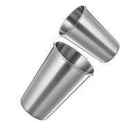 Hohopeti 2Pcs Stainless Steel Beer and Milk Tea Cups Broken-Resistant Home Party Drinkware Lightweight Portable Tumblers for Hot and Cold Beverages