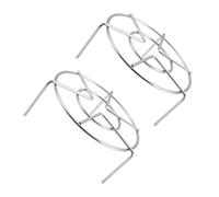 Hohopeti 2pcs Stainless Steel Kitchen Steaming Rack Rust-resistant Multi-functional Food Steamer Shelf for Fish Veggies Crab Cooking Rack for Steam Cookers and Kitchen Utensils Easy to