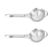 Hohopeti 2pcs Stainless Steel Tea Strainers with Fine Mesh for Matcha and Loose Leaf Brewing Mini Tea Sieve with Handle for Single Cup Spice Sifter and Powdered Sugar Filter Compact and