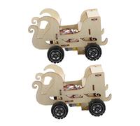 Hohopeti 2pcs Stem Car Building Kit for Boys Voice Controlled Wooden Vehicle DIY Engineering Science Experiment Kit Enhancing Critical Thinking and Hands Learning